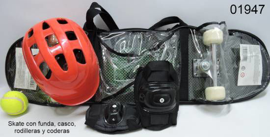 Imagen de SKATE CON FUNDA CASCO Y RODILLERA 12.25